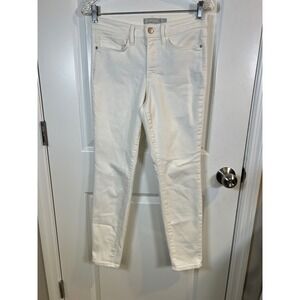 Athleta Womens Skinny Jeans Stretch Cotton Blend Off White Size 4